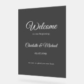 Willkommen zu unserem Anfang! Acrylschild (Winkel)