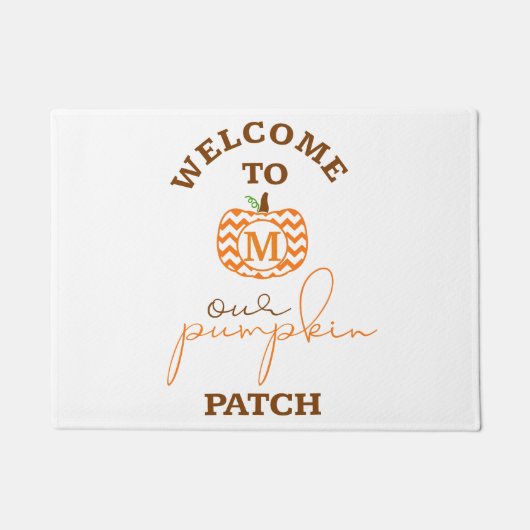 Willkommen zu unserem Kürbis-Flecken Fußmatte (Vorderseite)