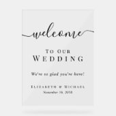 Willkommen Zu Unserer Hochzeit Acrylschild (Vorderseite)