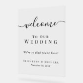 Willkommen Zu Unserer Hochzeit Acrylschild (Winkel)