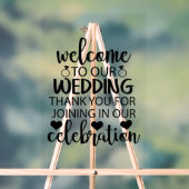 Willkommen zu unserer Hochzeit Acrylschild (Neutral)