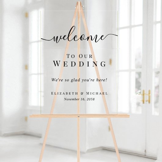 Willkommen Zu Unserer Hochzeit Acrylschild