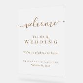 Willkommen Zu Unserer Hochzeit Frosted Acrylschild (Winkel)