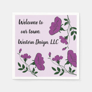 Willkommen zu unserer neuen Miete Team Purple Serviette