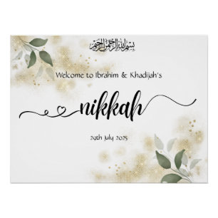Willkommen zu unserer Nikkah - Islamische Hochzeit Poster