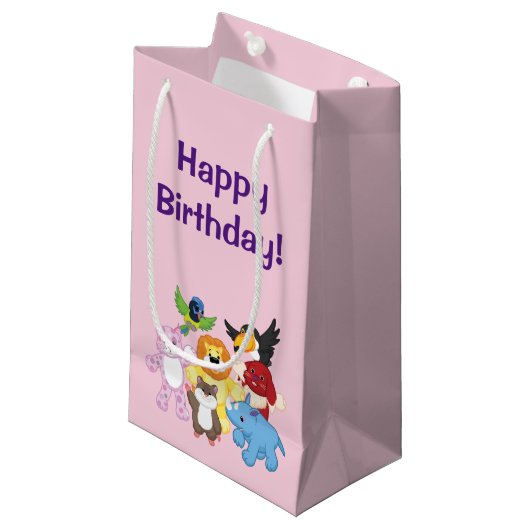 Willkommen zu Webkinz! Kleine Geschenktüte (Vorderseite Schrägansicht)