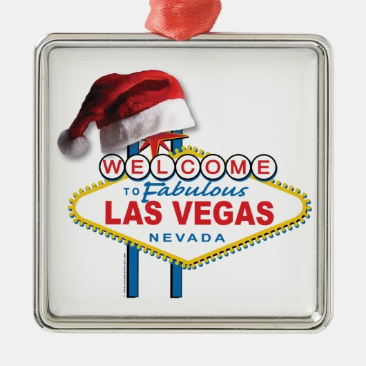 Willkommen zu Weihnachten in Las Vegas Ornament Aus Metall (Vorne)