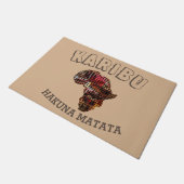 Willkommen Zuhause auf Africa Hakuna Matata Fußmatte (Schrägansicht)