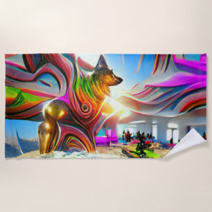 Willkommen Zuhause Beach Family German Shepherd Do Strandtuch