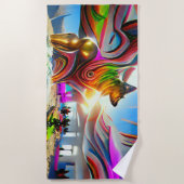 Willkommen Zuhause Beach Family German Shepherd Do Strandtuch (Vorderseite)