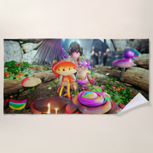 Willkommen Zuhause Beach Family Mushrooms und Fair Strandtuch