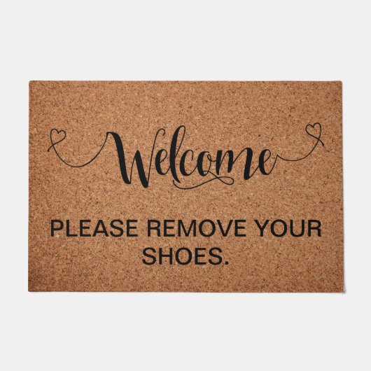 Willkommen Zuhause Bitte entfernen Sie Ihre Schuhe Fußmatte (Vorderseite)