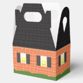 Willkommen Zuhause Brick House Black Roof Housewar Geschenkschachtel (Geöffnet)