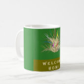 WILLKOMMEN ZUHAUSE DESIGN ERDE FARBEN ZWEI ZWEI ZE KAFFEETASSE (Vorderseite Links)
