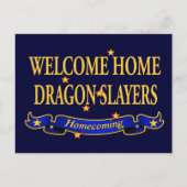 Willkommen Zuhause Dragon Slayers Postkarte (Vorderseite)