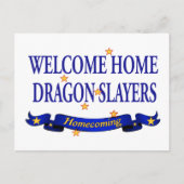 Willkommen Zuhause Dragon Slayers Postkarte (Vorderseite)