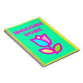 WILLKOMMEN ZUHAUSE EXTRA BRIGHT BLUME DESIGN NOTEP NOTIZBLOCK (Rechte Seite)