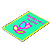 WILLKOMMEN ZUHAUSE EXTRA BRIGHT BLUME DESIGN NOTEP NOTIZBLOCK (Linke Seite)