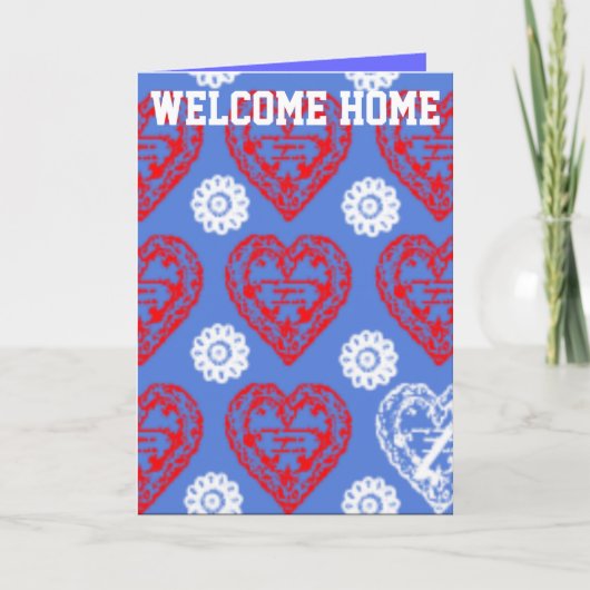 WILLKOMMEN ZUHAUSE GREETING CARDS - HERZEN - US-TR KARTE (Vorderseite)