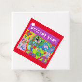 Willkommen Zuhause Gruß mit Kunstbild Geschenkanhänger (Beispiel)