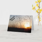 Willkommen Zuhause! Grußkarte Karte (Gelbe Blume)