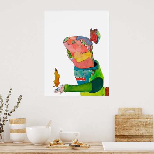 Willkommen Zuhause Honigbär Poster (Küche)