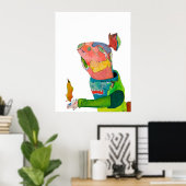 Willkommen Zuhause Honigbär Poster (Heimbüro)