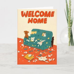 Willkommen Zuhause Illustration Karte