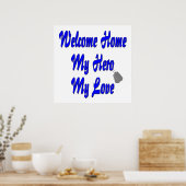 Willkommen Zuhause mein Held meine Liebe Poster (Küche)