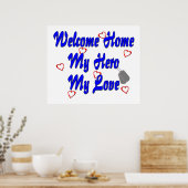 Willkommen Zuhause mein Held meine Liebe Poster (Küche)