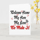 Willkommen Zuhause mein Held, meine Liebe, wir hab Karte (Gelbe Blume)