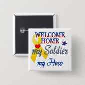 Willkommen Zuhause Mein Soldat, mein Held Button (Vorne & Hinten)