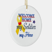 Willkommen Zuhause Mein Soldat, mein Held Keramikornament (Rechts)