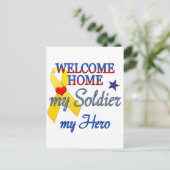 Willkommen Zuhause Mein Soldat mein Held Postkarte (Stehend Vorderseite)