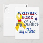 Willkommen Zuhause Mein Soldat mein Held Postkarte (Vorne/Hinten)