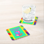 WILLKOMMEN ZUHAUSE MIT STREIFEN UND BLUME PATTER UNTERSETZER (Vor Ort)