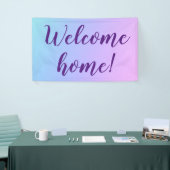 "Willkommen Zuhause!" Pastel Ombre Banner (Messeveranstaltung)