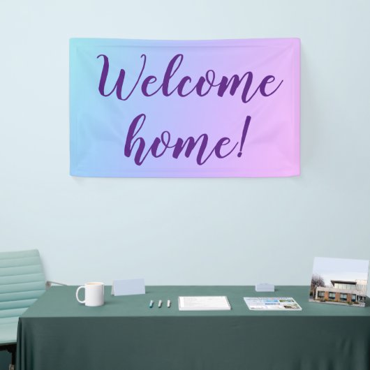 "Willkommen Zuhause!" Pastel Ombre Banner (Messeveranstaltung)