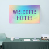 Willkommen Zuhause! Pastel Rainbow Banner (Messeveranstaltung)