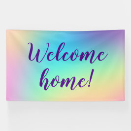 Willkommen Zuhause! Pastel Rainbow Banner