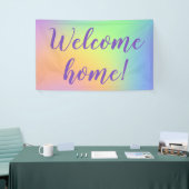 Willkommen Zuhause! Pastel Rainbow Banner (Messeveranstaltung)