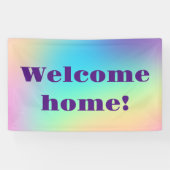 Willkommen Zuhause! Pastel Rainbow Banner (Horizontal)