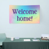Willkommen Zuhause! Pastel Rainbow Banner (Messeveranstaltung)