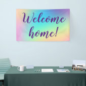 Willkommen Zuhause! Pastel Rainbow Banner (Messeveranstaltung)