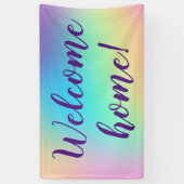 Willkommen Zuhause! Pastel Rainbow Banner (Vertikal)