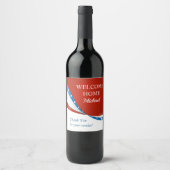 Willkommen Zuhause Personalisiert Rot Weiß und Bla Weinetikett (Vorderseite)