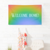 "Willkommen Zuhause!" Rainbow Banner (Insitu)