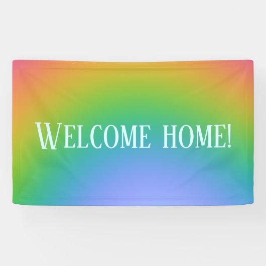 "Willkommen Zuhause!" Rainbow Banner (Horizontal)