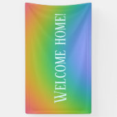 "Willkommen Zuhause!" Rainbow Banner (Vertikal)