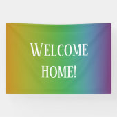 "Willkommen Zuhause!" Rainbow Gradient Banner (Horizontal)